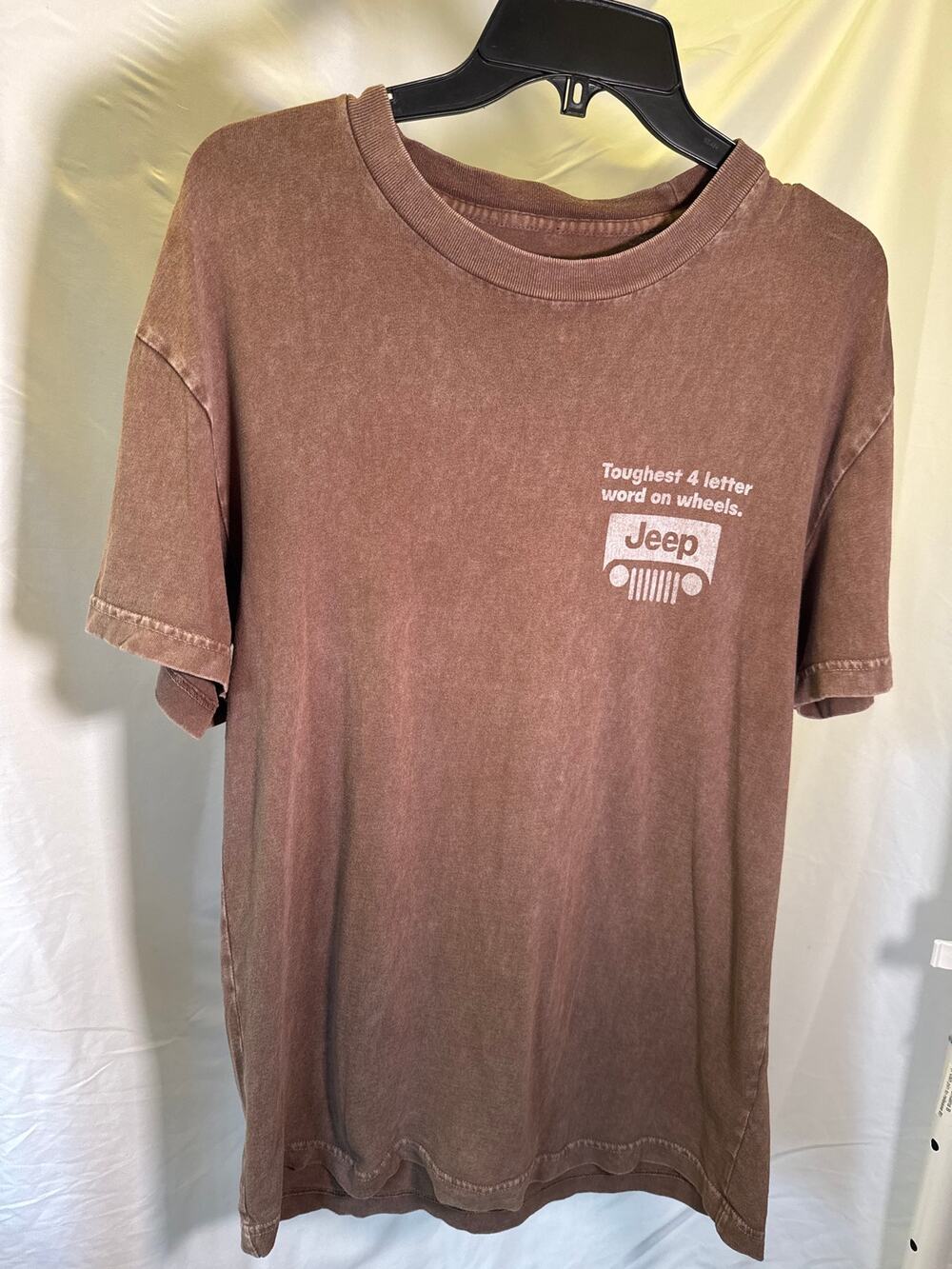 Abercrombie & Fitch Jeep Graphic T-Shirt Brown Gray Men's Medium